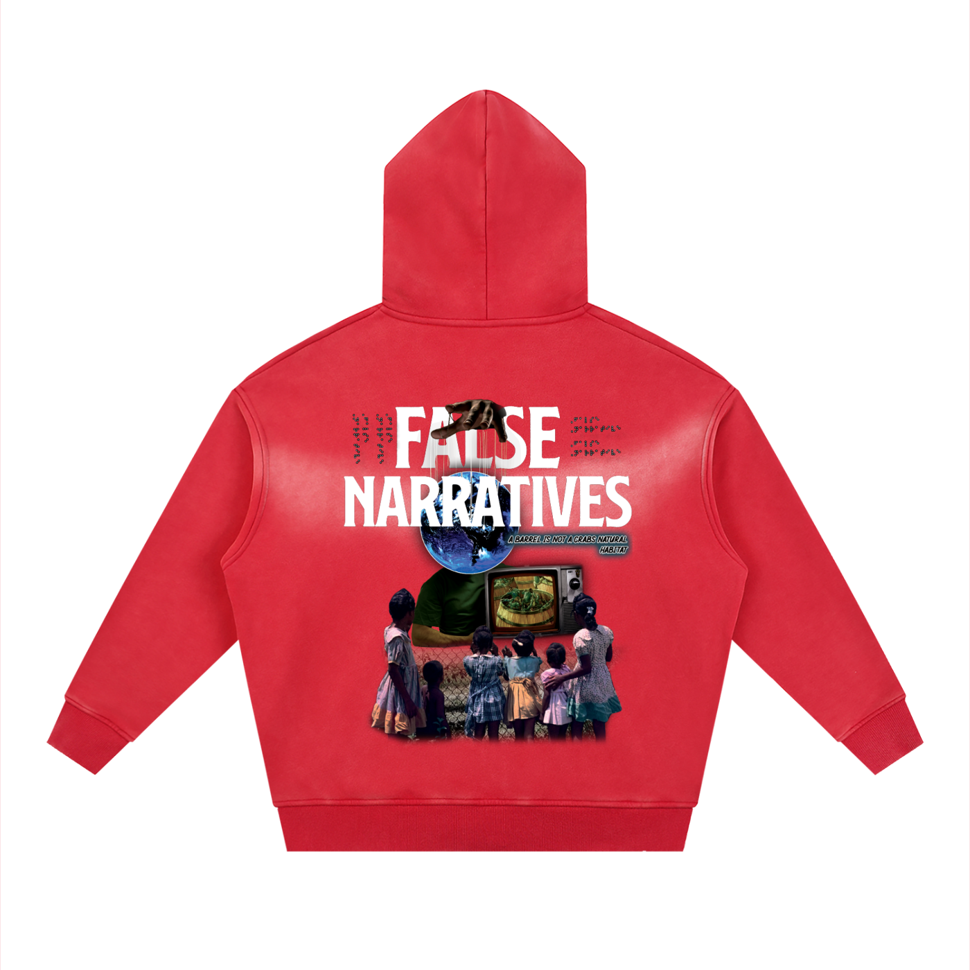Sunfade Two-way Zipper Boxy Fleece Hoodie