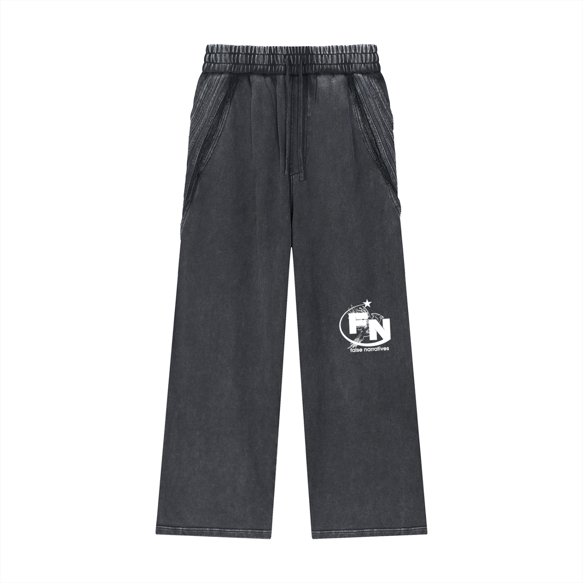 Snow Washed Tape Raw Edge Sweatpants