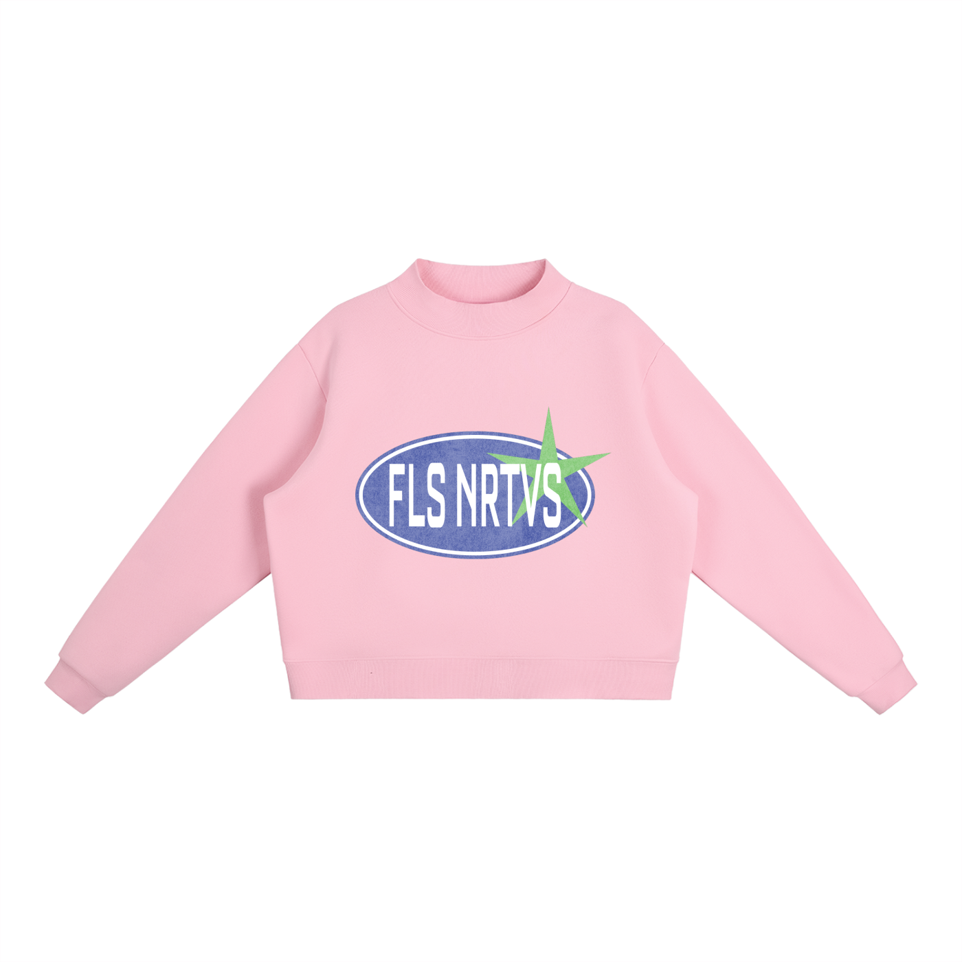 Essential Fleece Mock-Neck Crew Sweatshirt