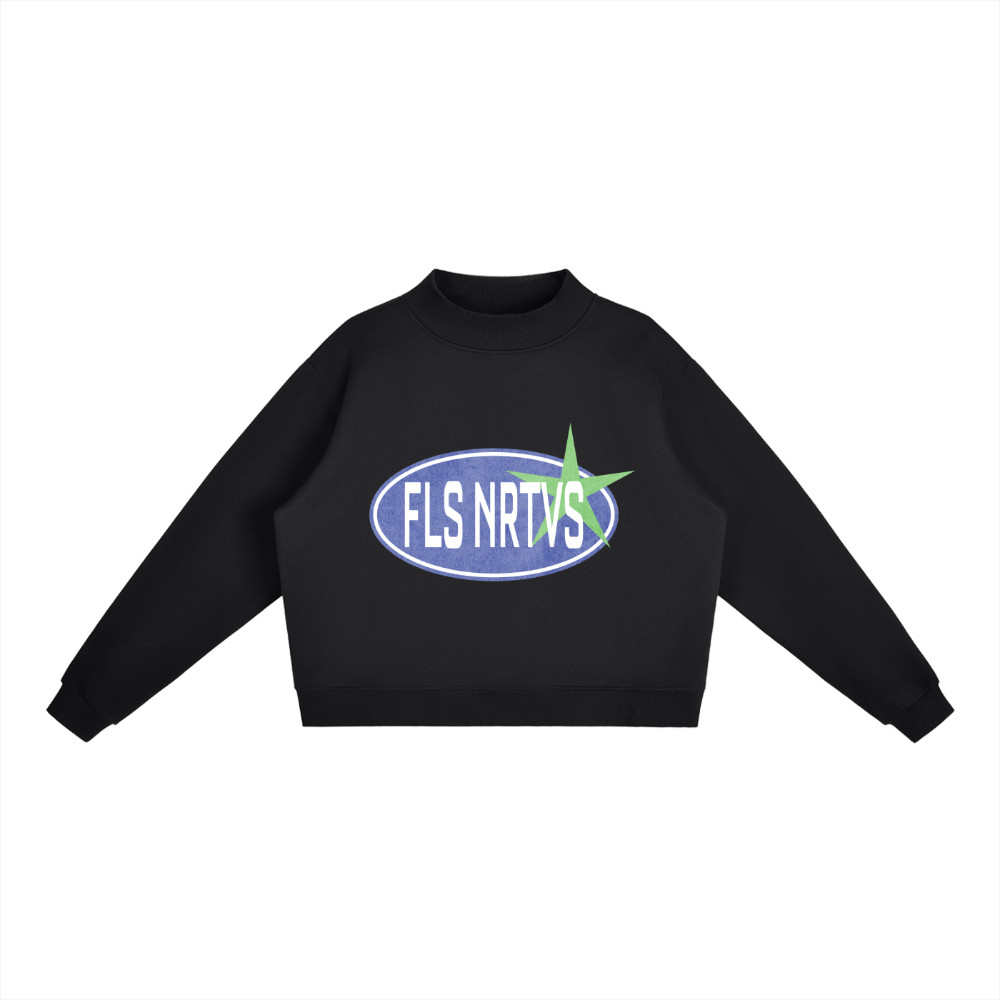Essential Fleece Mock-Neck Crew Sweatshirt