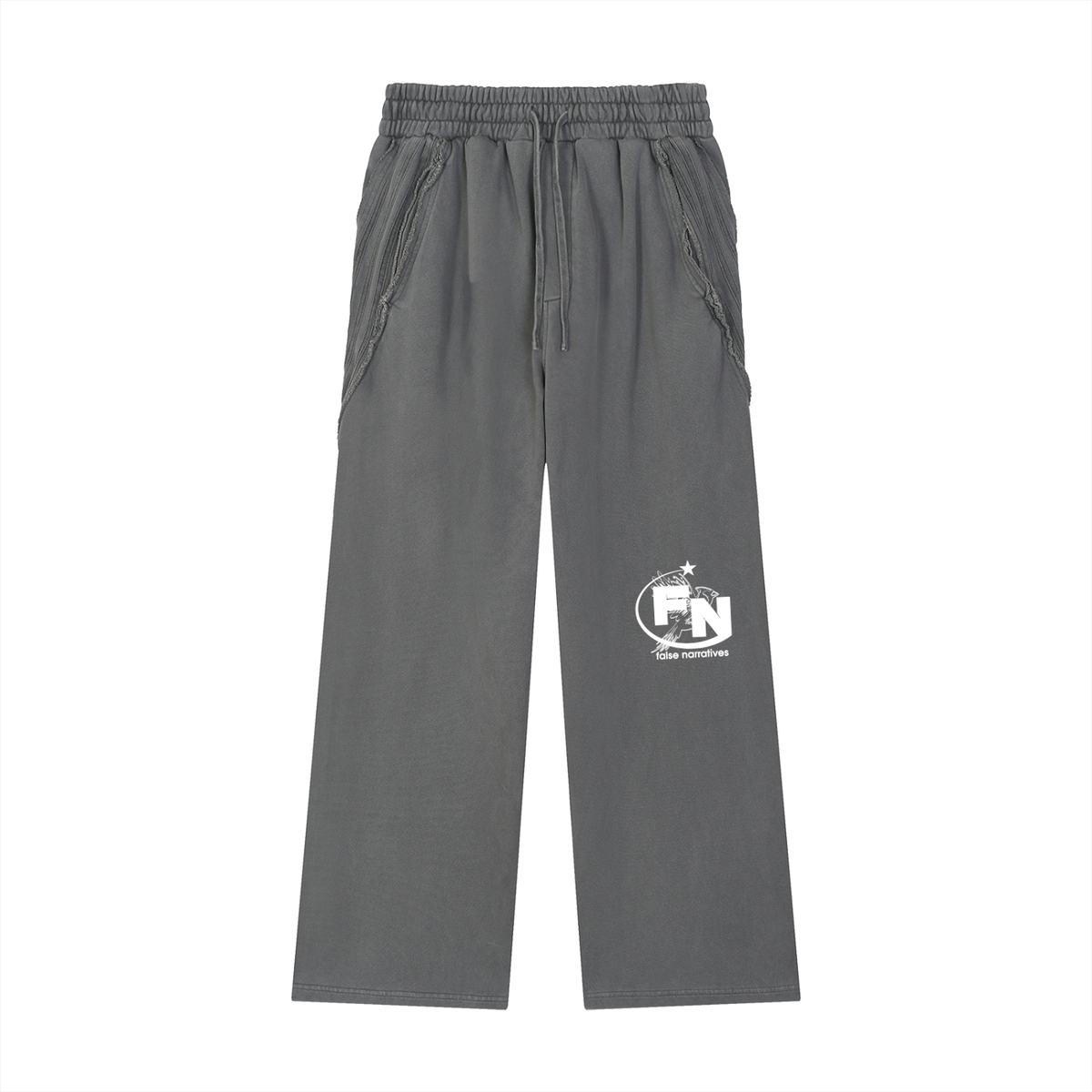 Snow Washed Tape Raw Edge Sweatpants