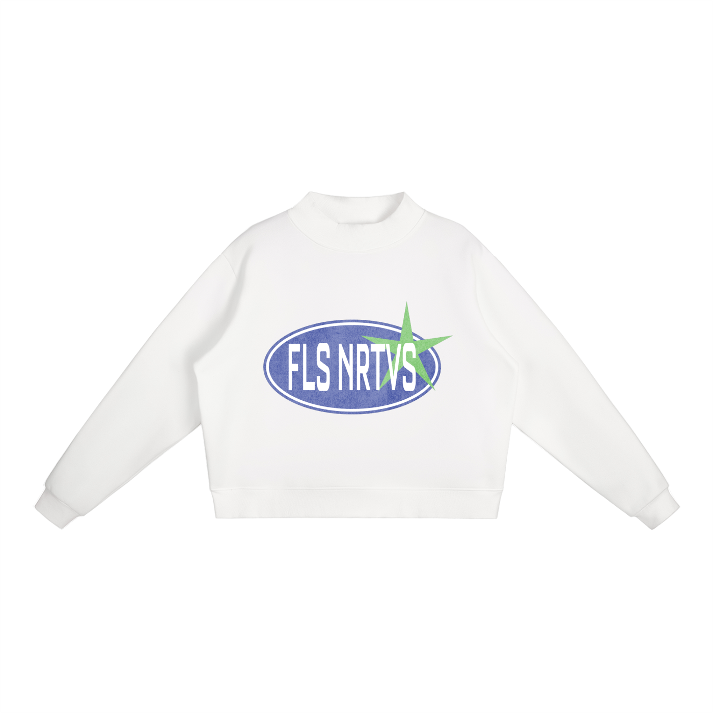 Essential Fleece Mock-Neck Crew Sweatshirt