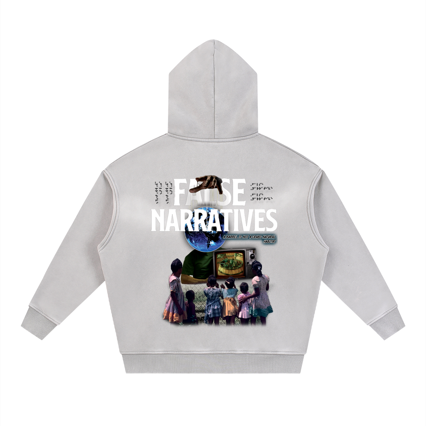 Sunfade Two-way Zipper Boxy Fleece Hoodie