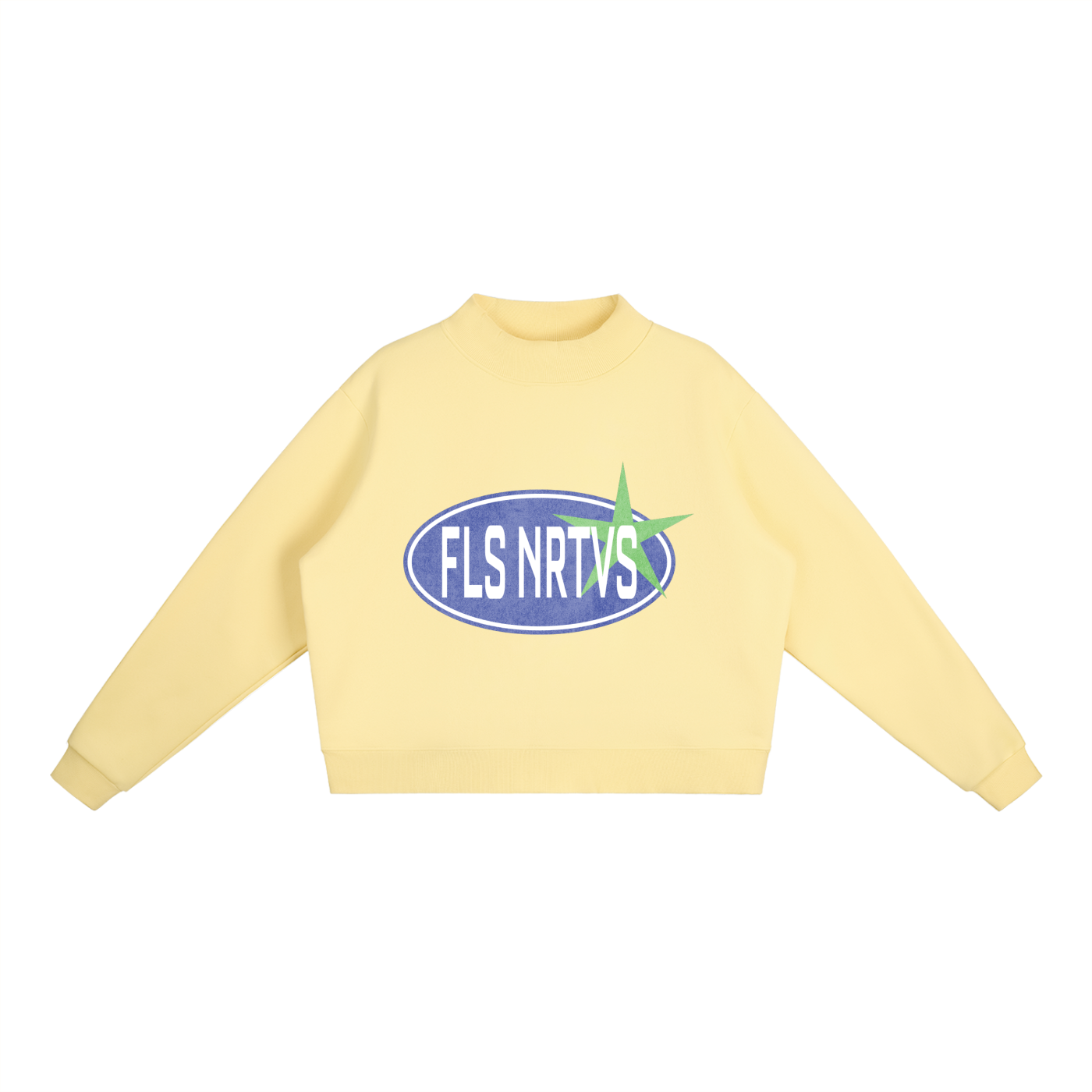 Essential Fleece Mock-Neck Crew Sweatshirt