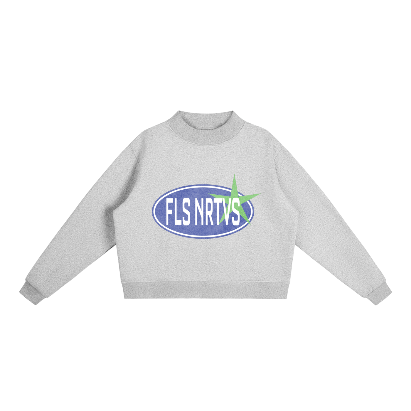 Essential Fleece Mock-Neck Crew Sweatshirt