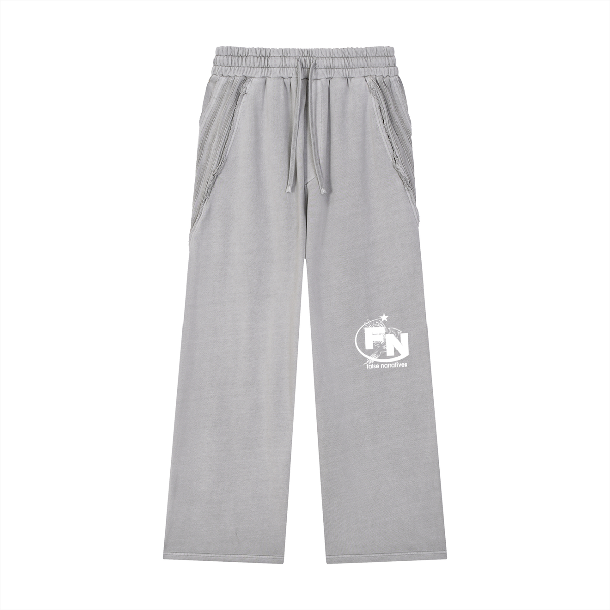 Snow Washed Tape Raw Edge Sweatpants