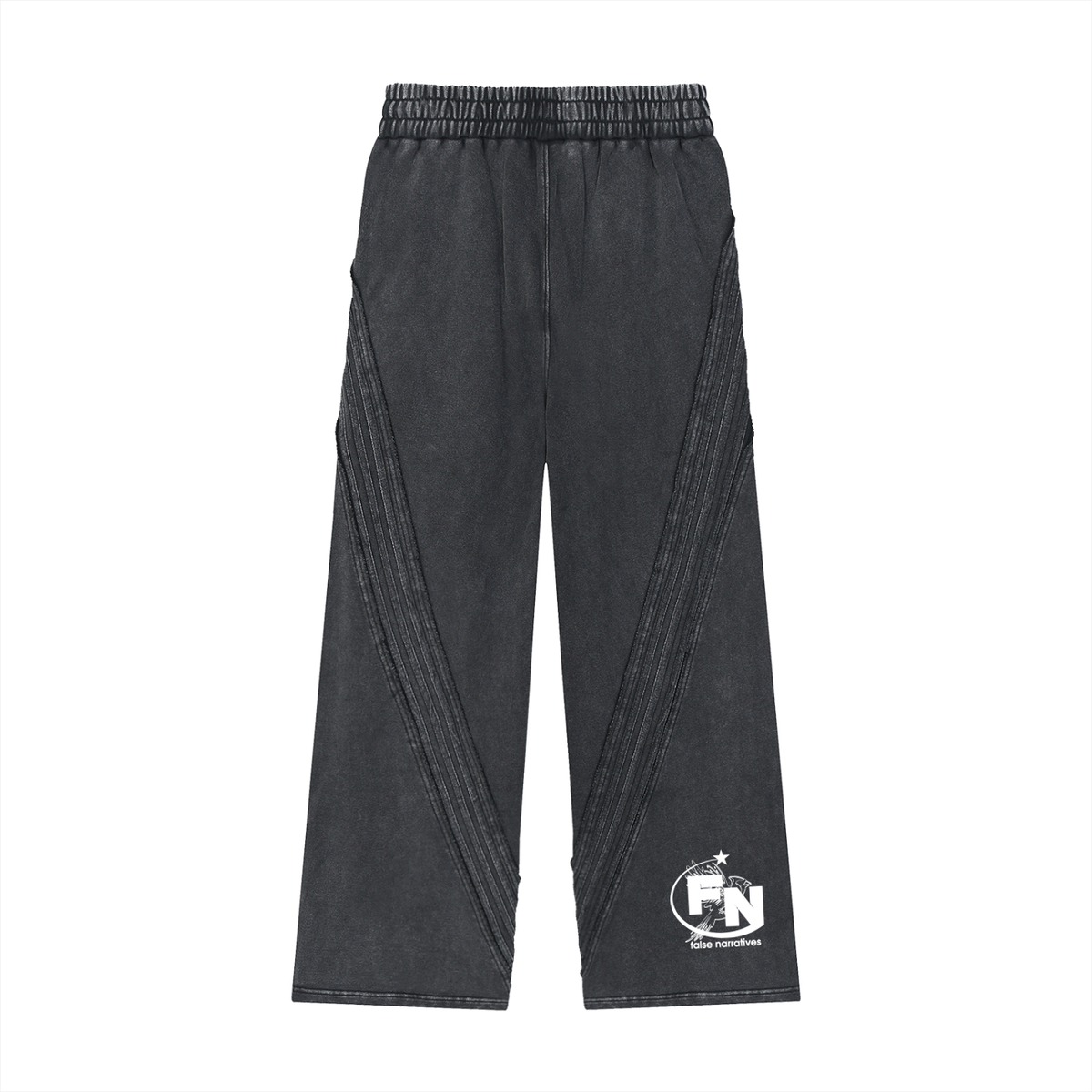 Snow Washed Tape Raw Edge Sweatpants