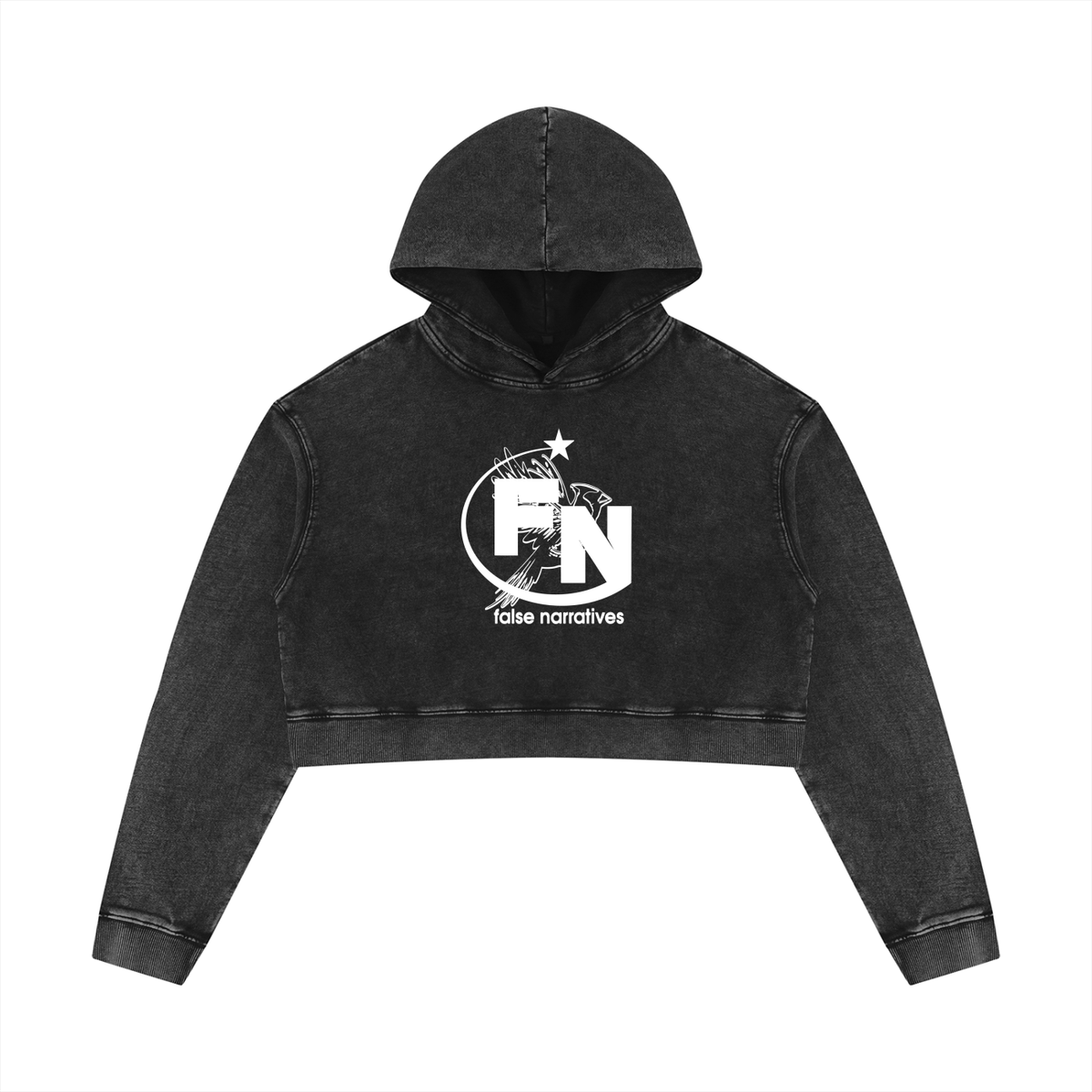 Women’s Mineral Washed Crop Hoodie