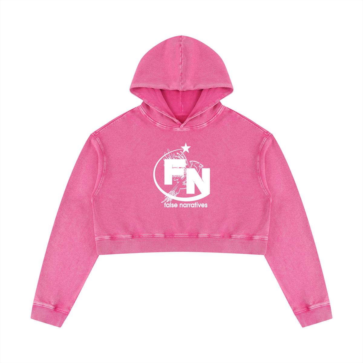 Women’s Mineral Washed Crop Hoodie