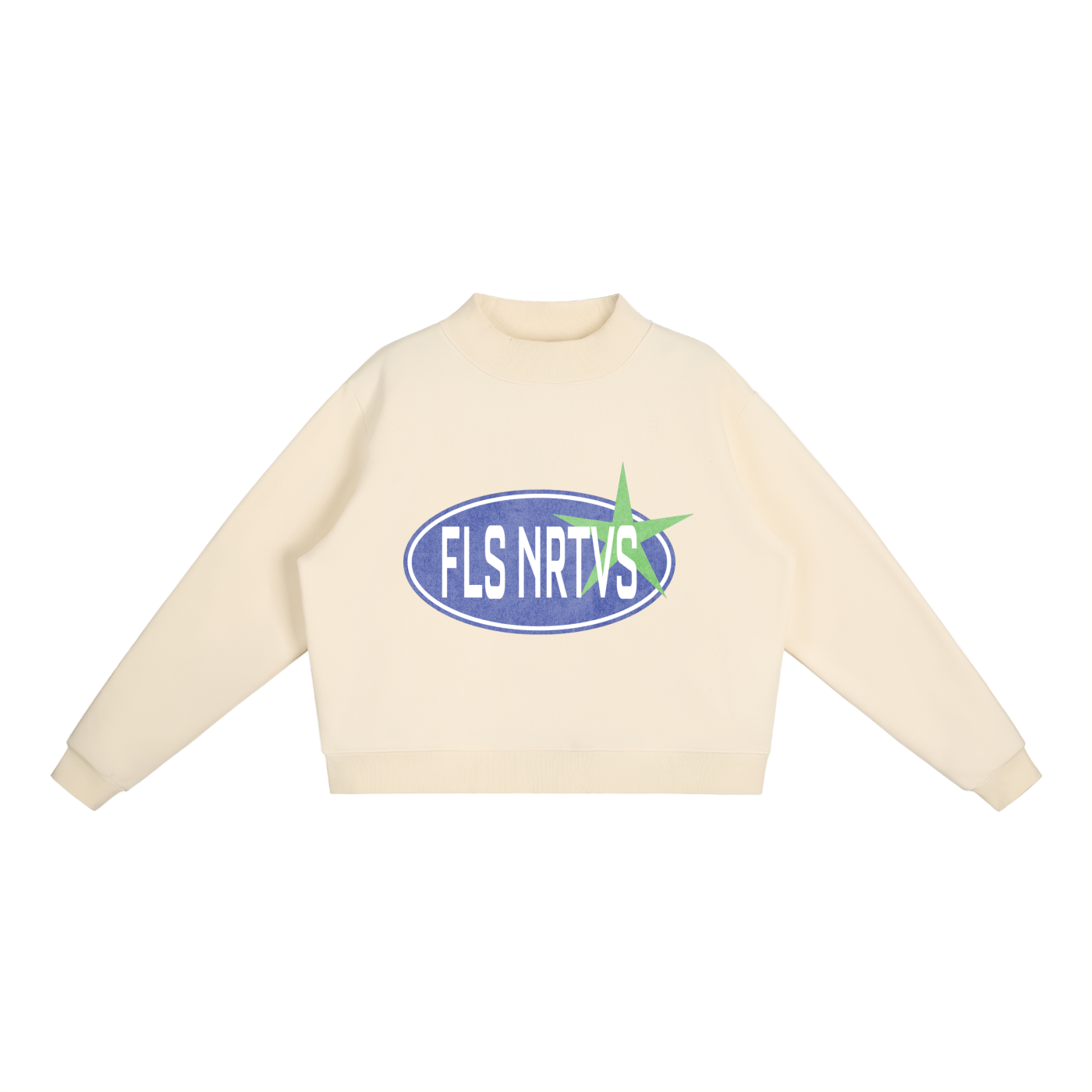 Essential Fleece Mock-Neck Crew Sweatshirt